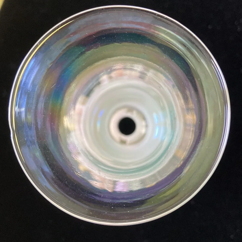 Vintage Iridescent fluted globe for accent lighting